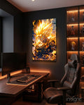Super Saiyan Gohan Glass Wall Art || Designer Collection