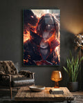 Itachi and Susanoo's Shadow Glass Wall Art || Designer Collection