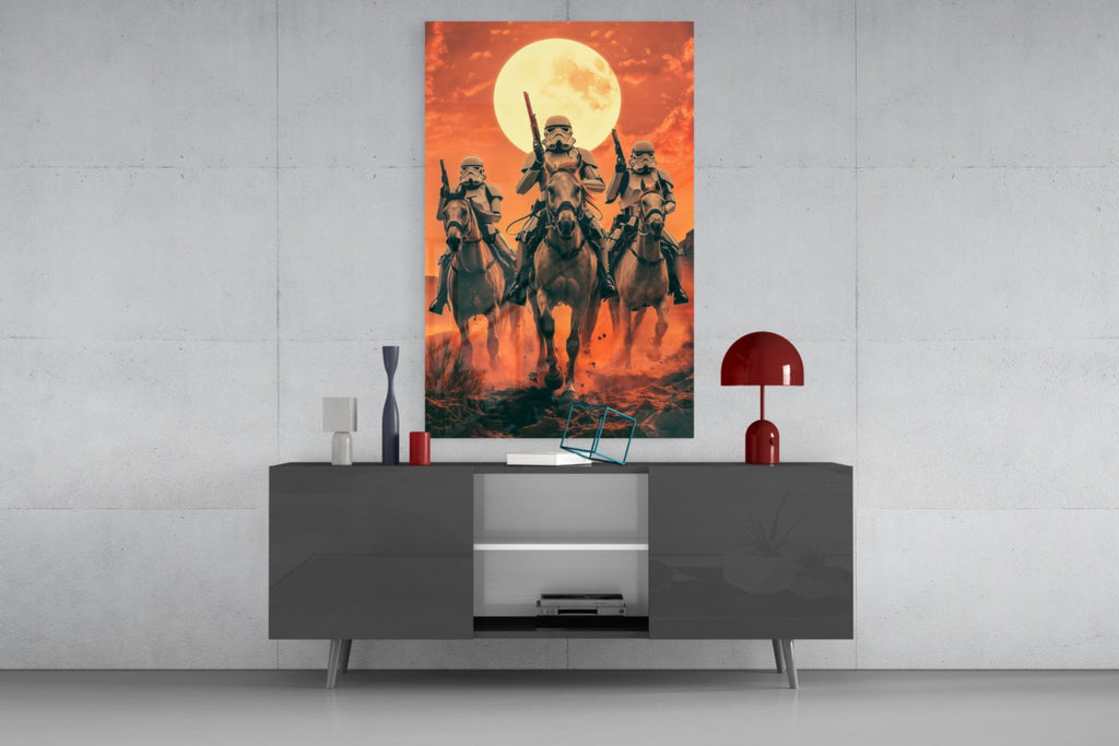 Cowboy Empire Glass Wall Art || Designer Collection