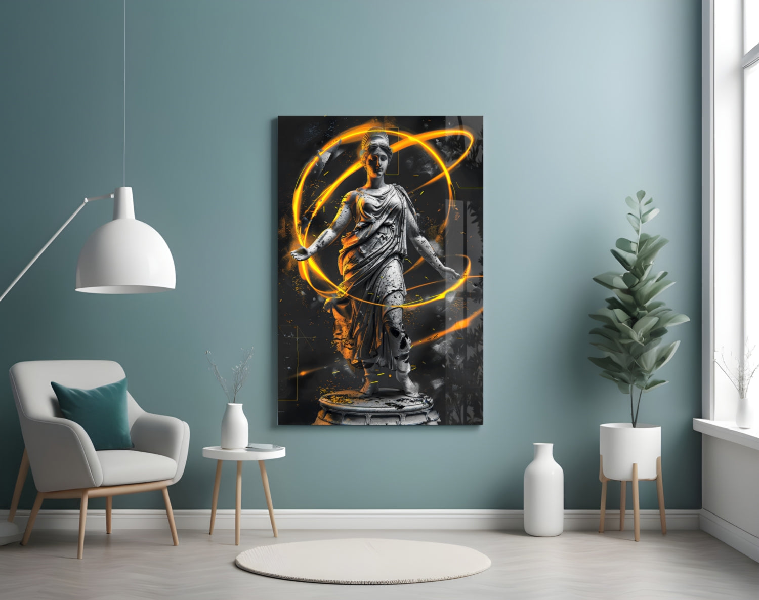 Neon Venus Glass Wall Art || Designer Collection