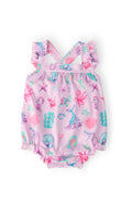 Under the Sea Ruffle Cross Back Romper