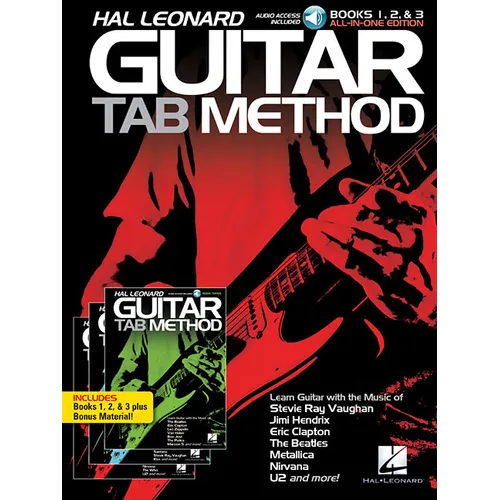 Hal Leonard - Guitar Tab Method Books 1 2 and 3 All-In-One Beginner Guitar Lesson Book with Tabs and Online Audio - Paperback