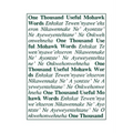 One Thousand Useful Mohawk Words - Paperback