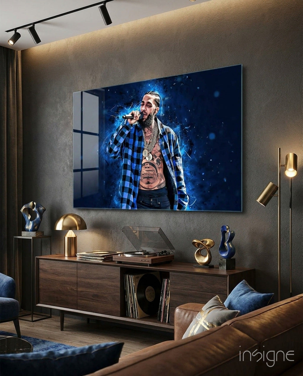 Nipsey Hussle Glass Wall Art