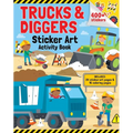 Trucks & Diggers: Sticker Art & Coloring: Activity Book with Over 400 Stickers - Paperback