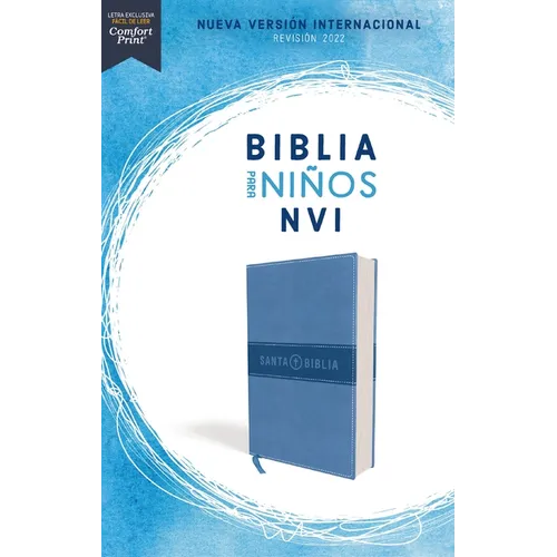 Nvi, Biblia Para Niños Revisión 2022, Leathersoft, Azul Celeste, Comfort Print - Leather