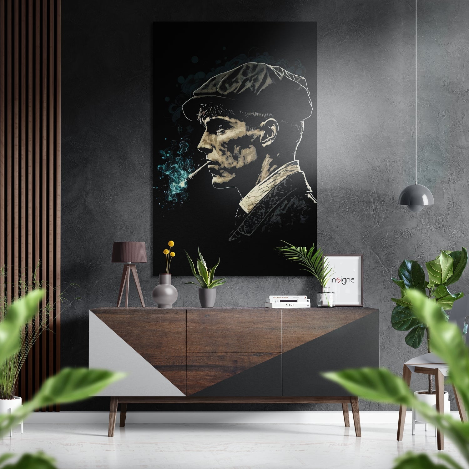 Man in Cap Brushed Aluminum Dibond Wall Art