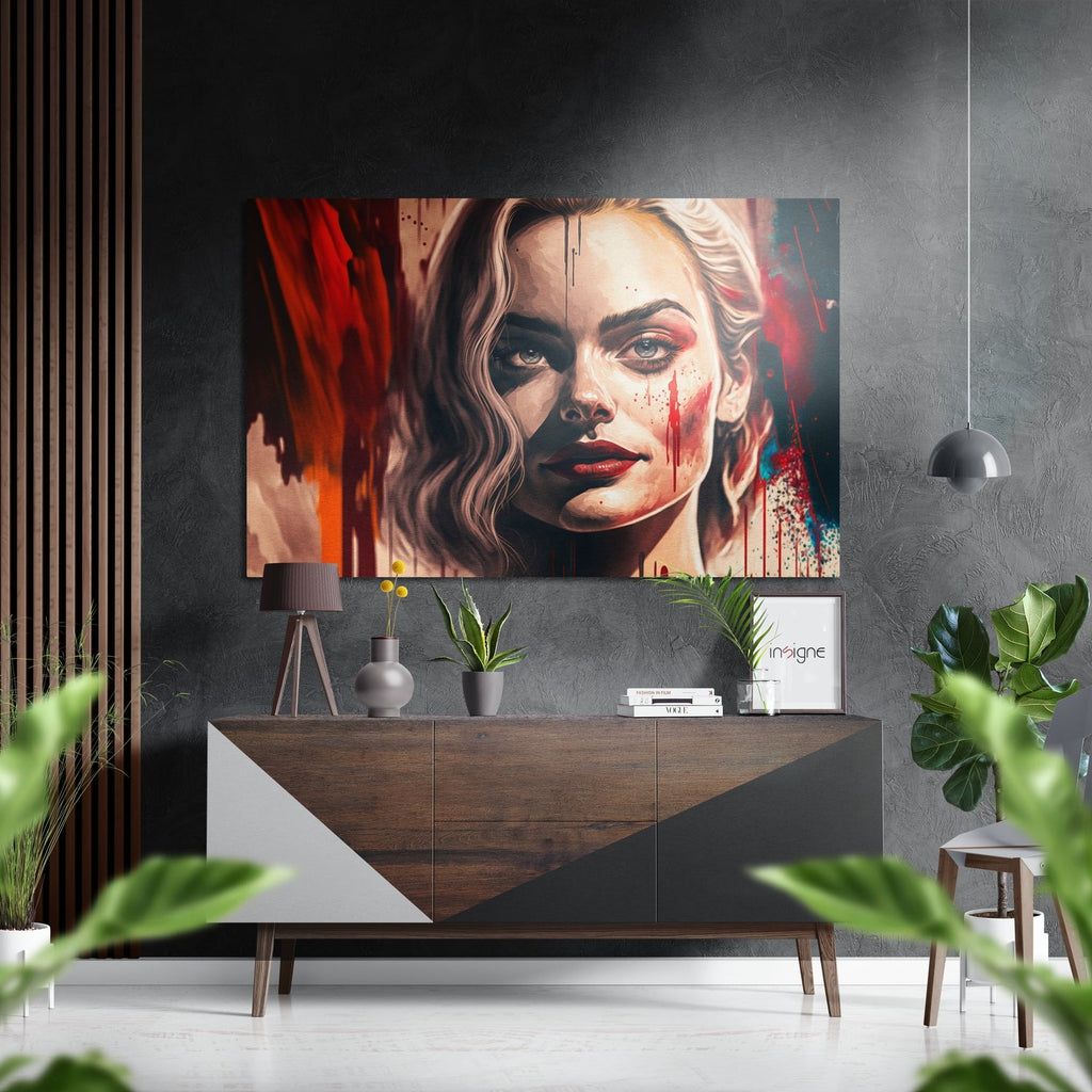 Harley Quinn Brushed Aluminum Dibond Wall Art