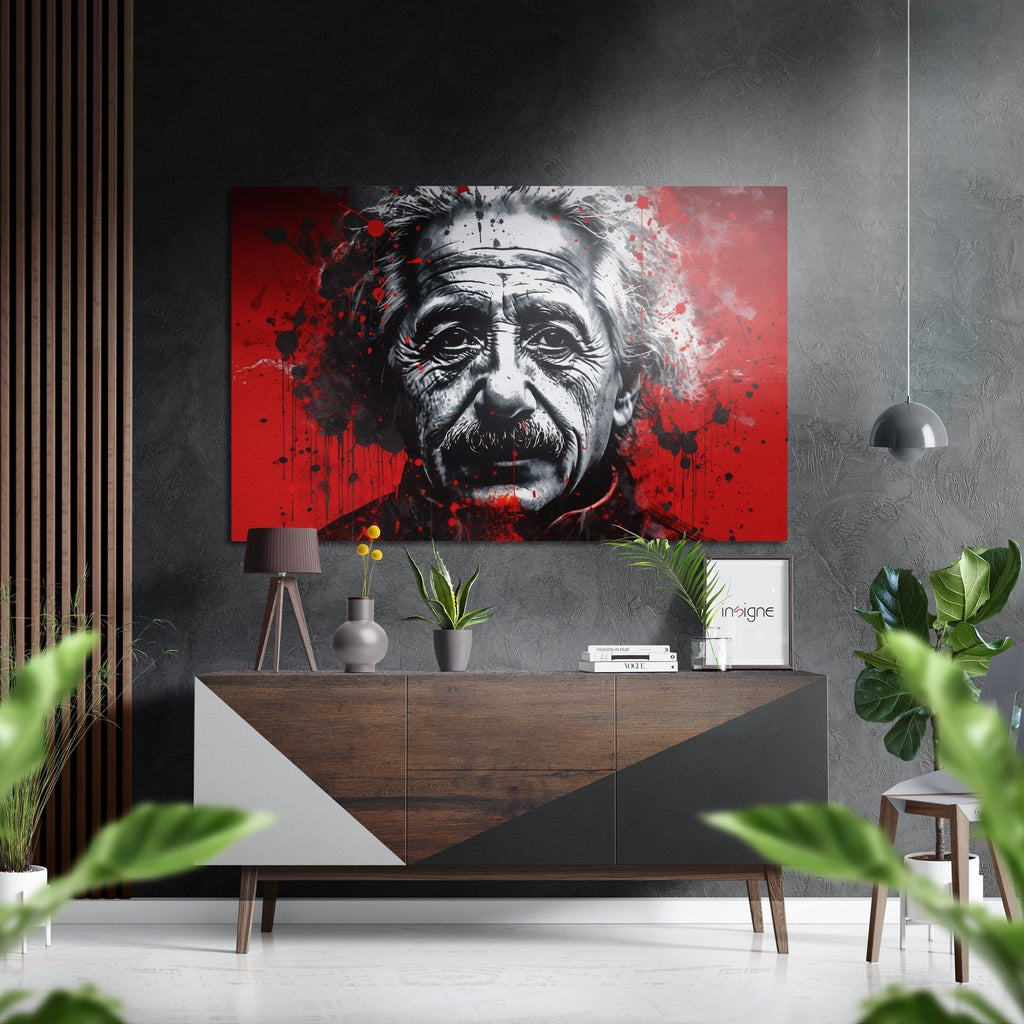 Einstein Brushed Aluminum Dibond Wall Art