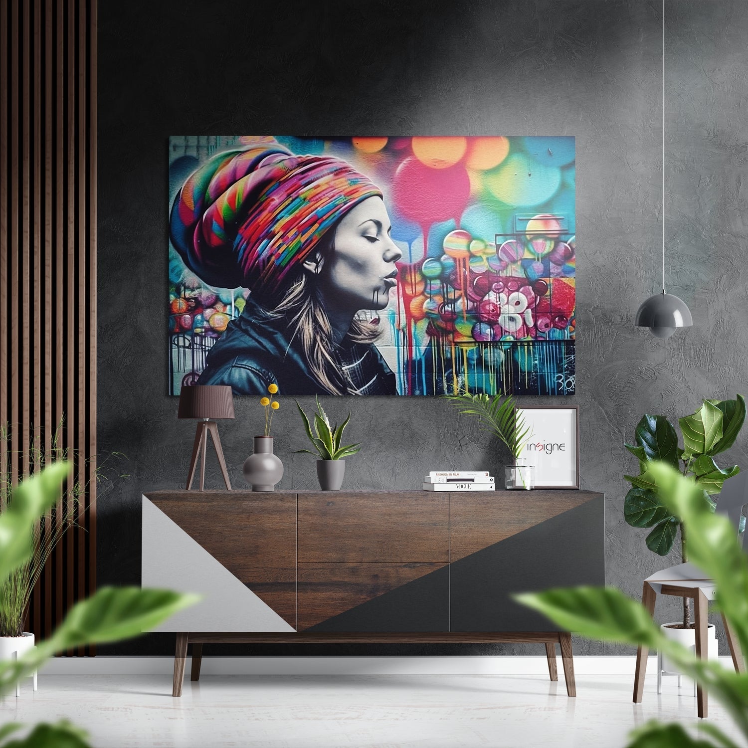Woman Brushed Aluminum Dibond Wall Art