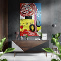 Kandinsky Style Brushed Aluminum Dibond Wall Art