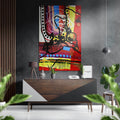 Kandinsky Style Brushed Aluminum Dibond Wall Art