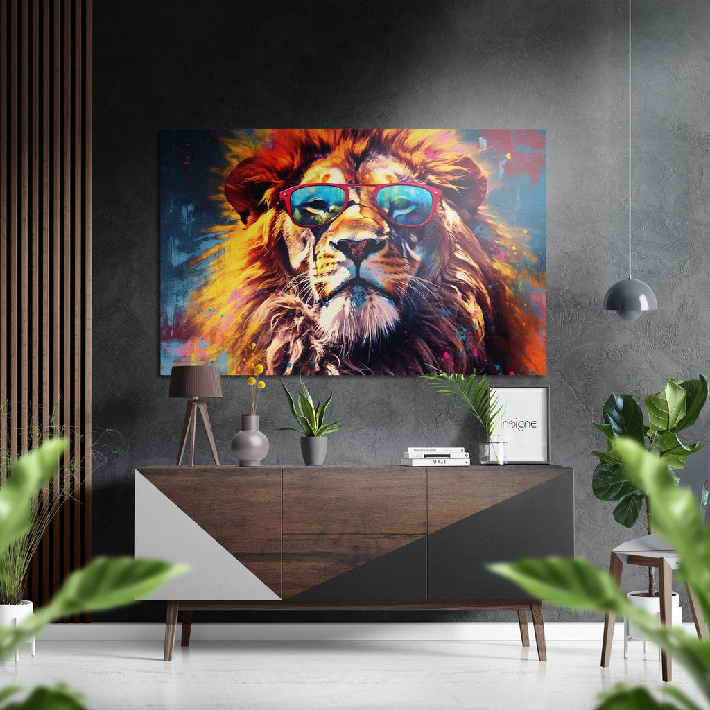 Cool Lion Brushed Aluminum Dibond Wall Art
