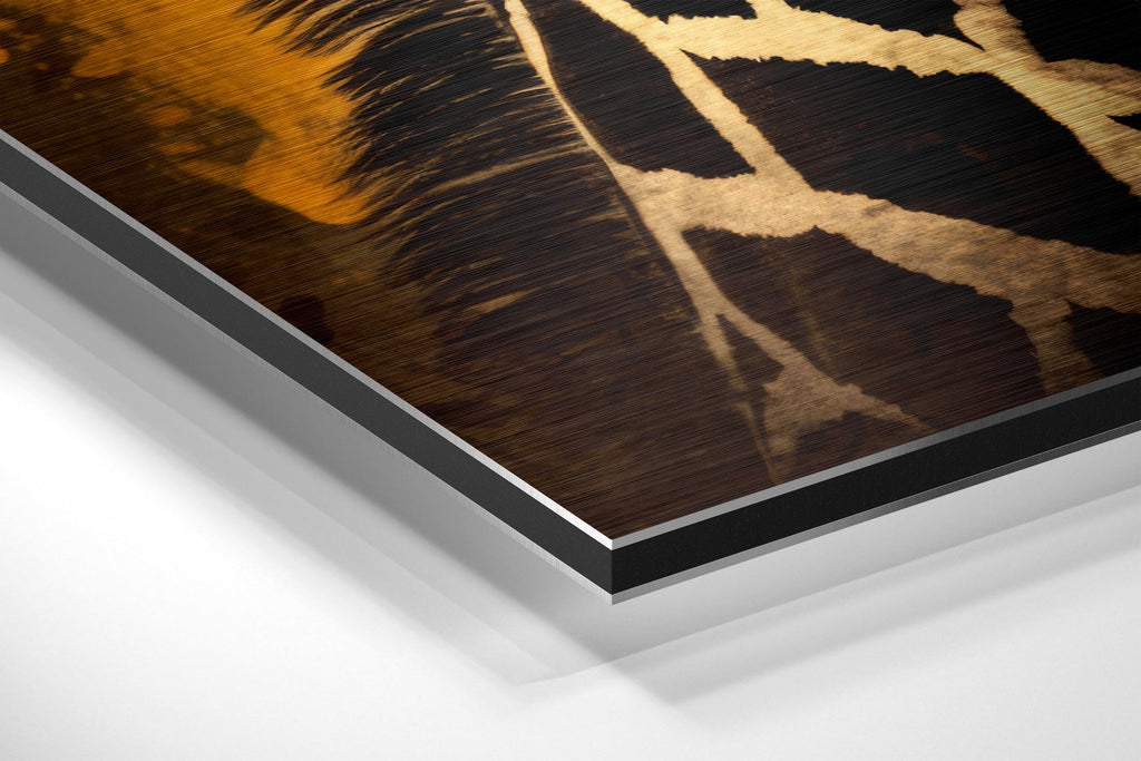Happy Giraffe Brushed Aluminum Dibond Wall Art