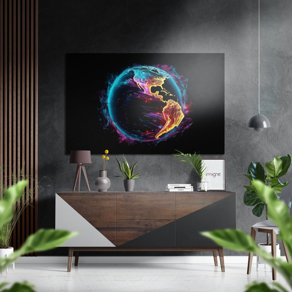 Earth Brushed Aluminum Dibond Wall Art