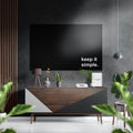 Keep It Simple Brushed Aluminum Dibond Wall Art