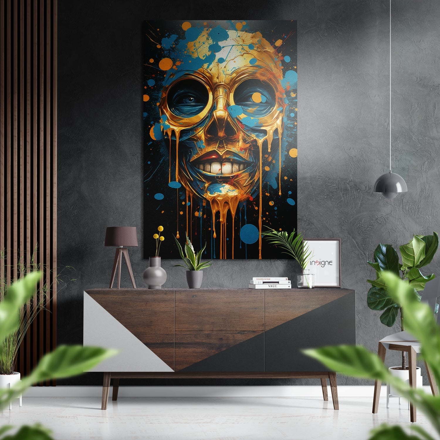 Skull Brushed Aluminum Dibond Wall Art