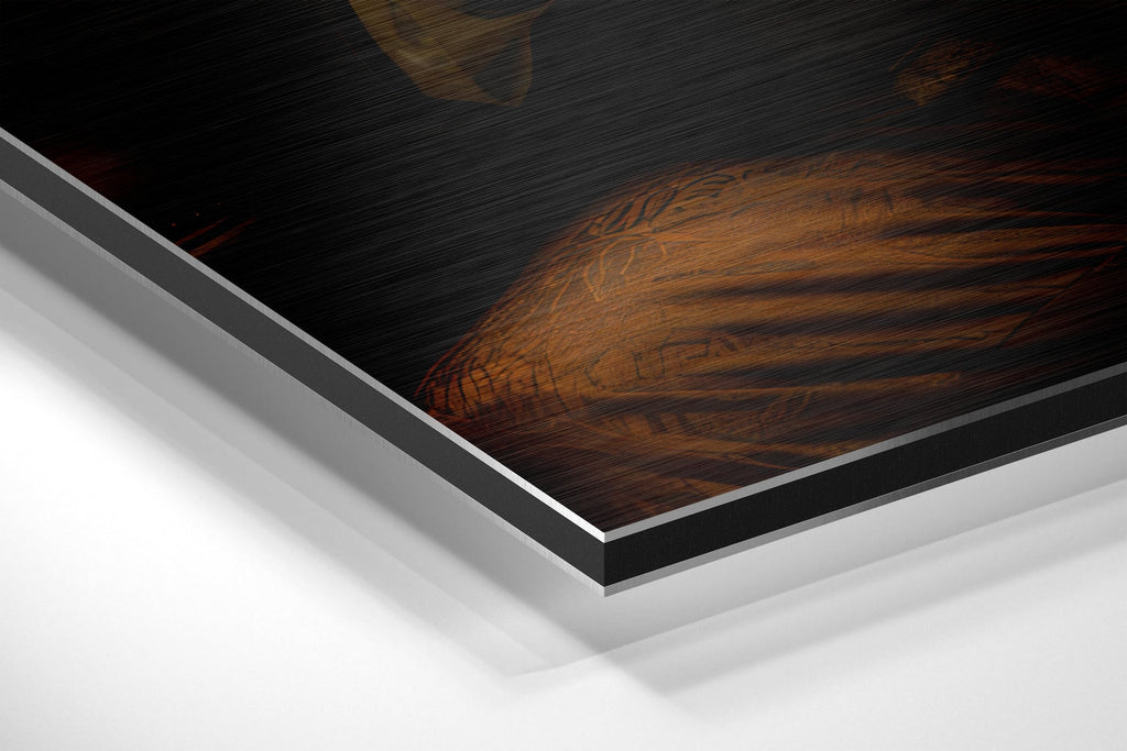 Tiger as a Gentleman Brushed Aluminum Dibond Wall Art