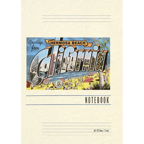 Vintage Lined Notebook Greetings from Hermosa Beach - Paperback