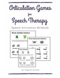 Articulation Games For Speech Therapy: Speech Articulation Workbook - Paperback