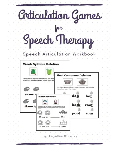 Articulation Games For Speech Therapy: Speech Articulation Workbook - Paperback