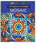 Brain Games - Sticker by Number: Mosaic (20 Complex Images to Sticker) - Spiral