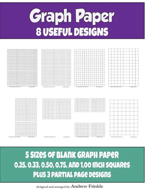 Graph Paper: 8 Useful Designs - Paperback