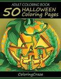 Adult Coloring Book: 50 Halloween Coloring Pages - Paperback