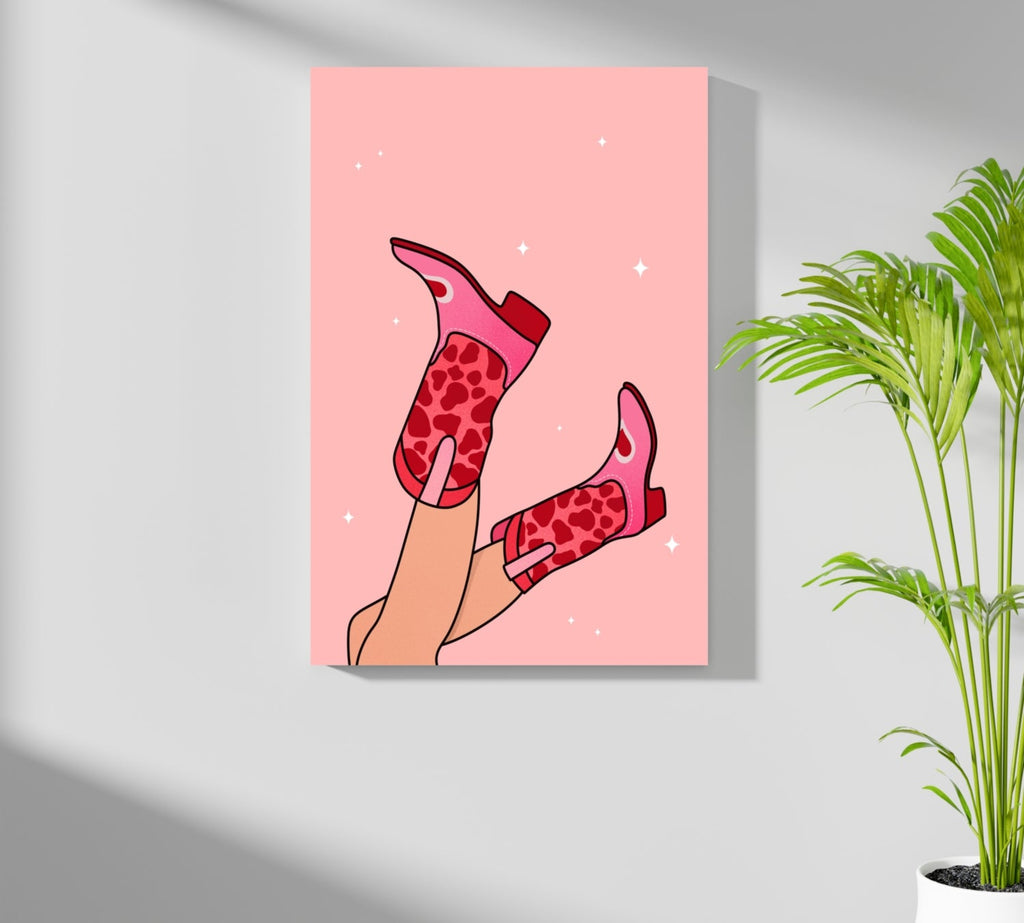 Lady Boots Aluminum Print