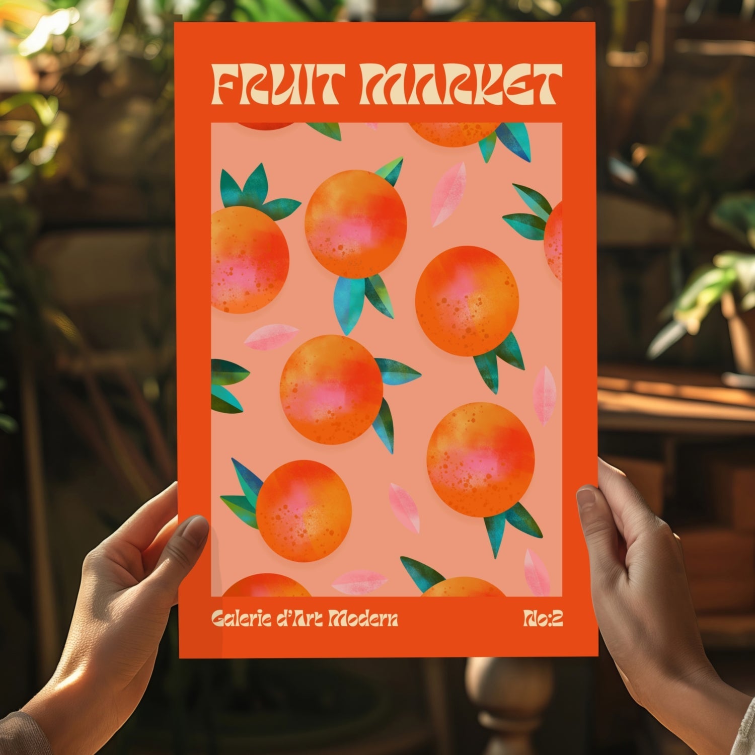 Modern Art Gallery Oranges Aluminum Print
