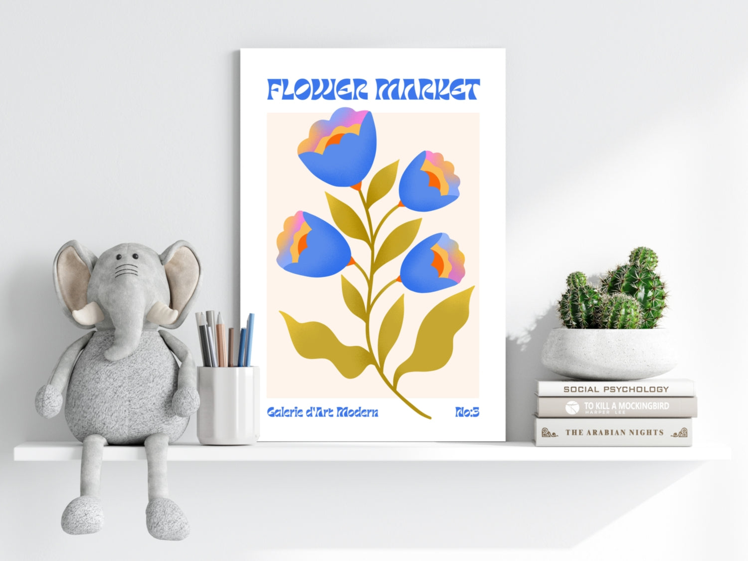 Modern Art Gallery Flower Aluminum Print