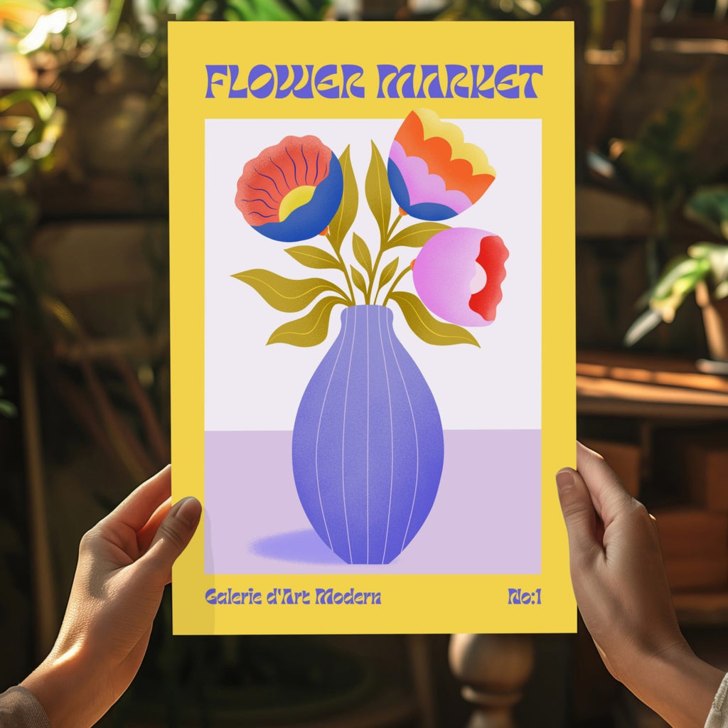 Modern Art Gallery Flower Aluminum Print