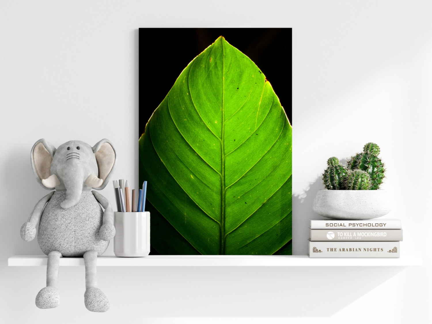 Green Leaf Aluminum Print