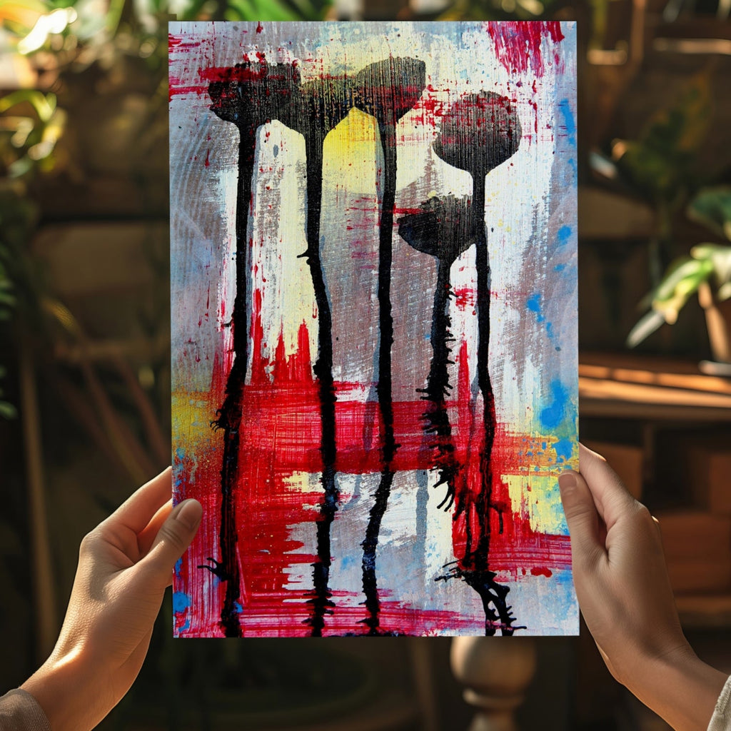 Abstract Flowers Aluminum Print