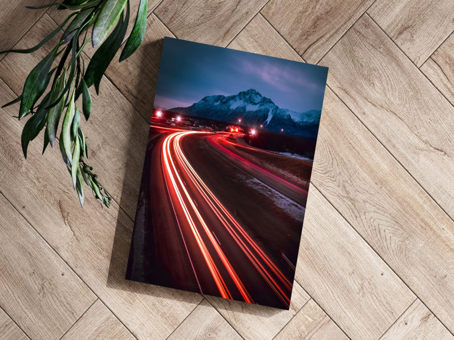 Lights in Traffic Aluminum Print