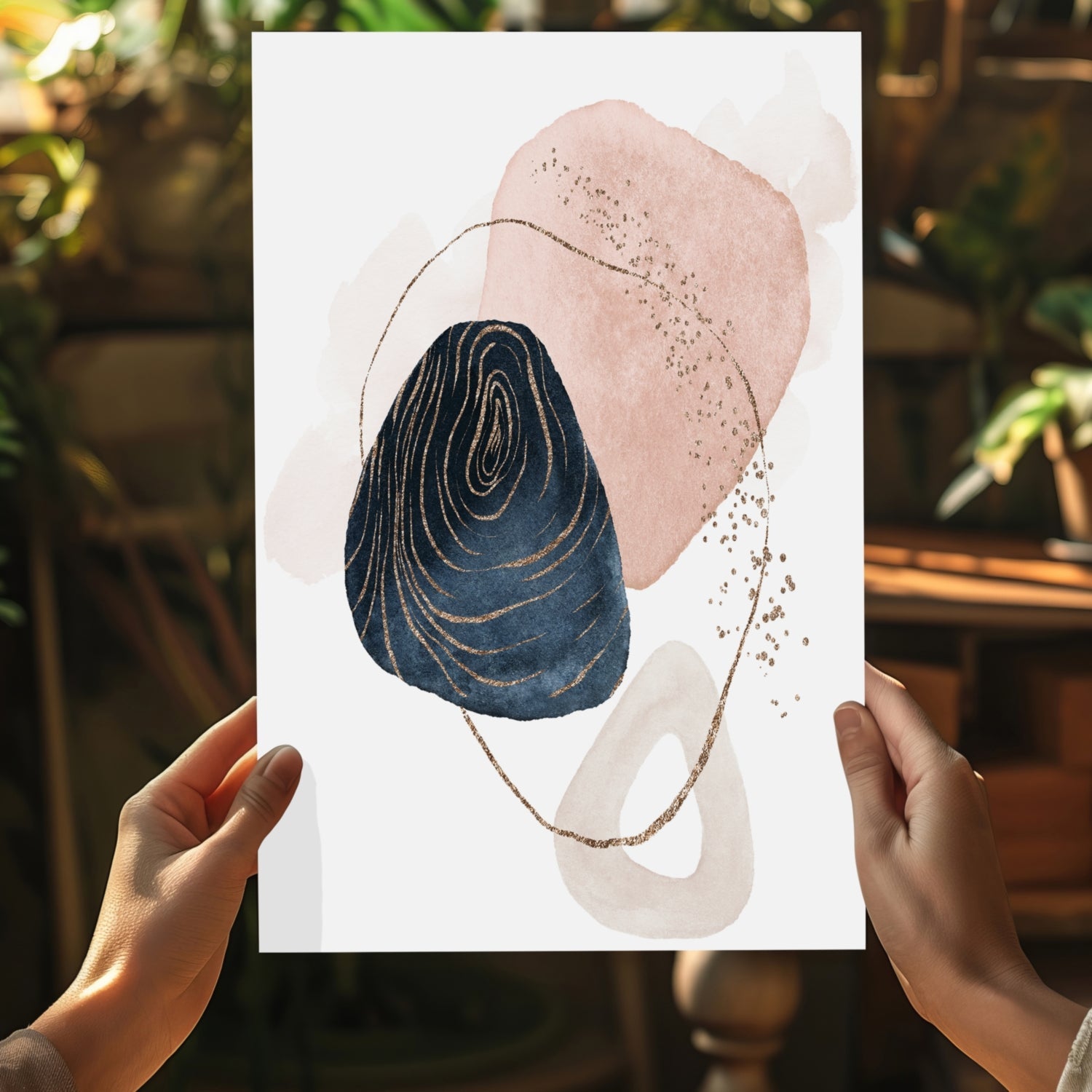 Line Art Modern Shape V1 Aluminum Print