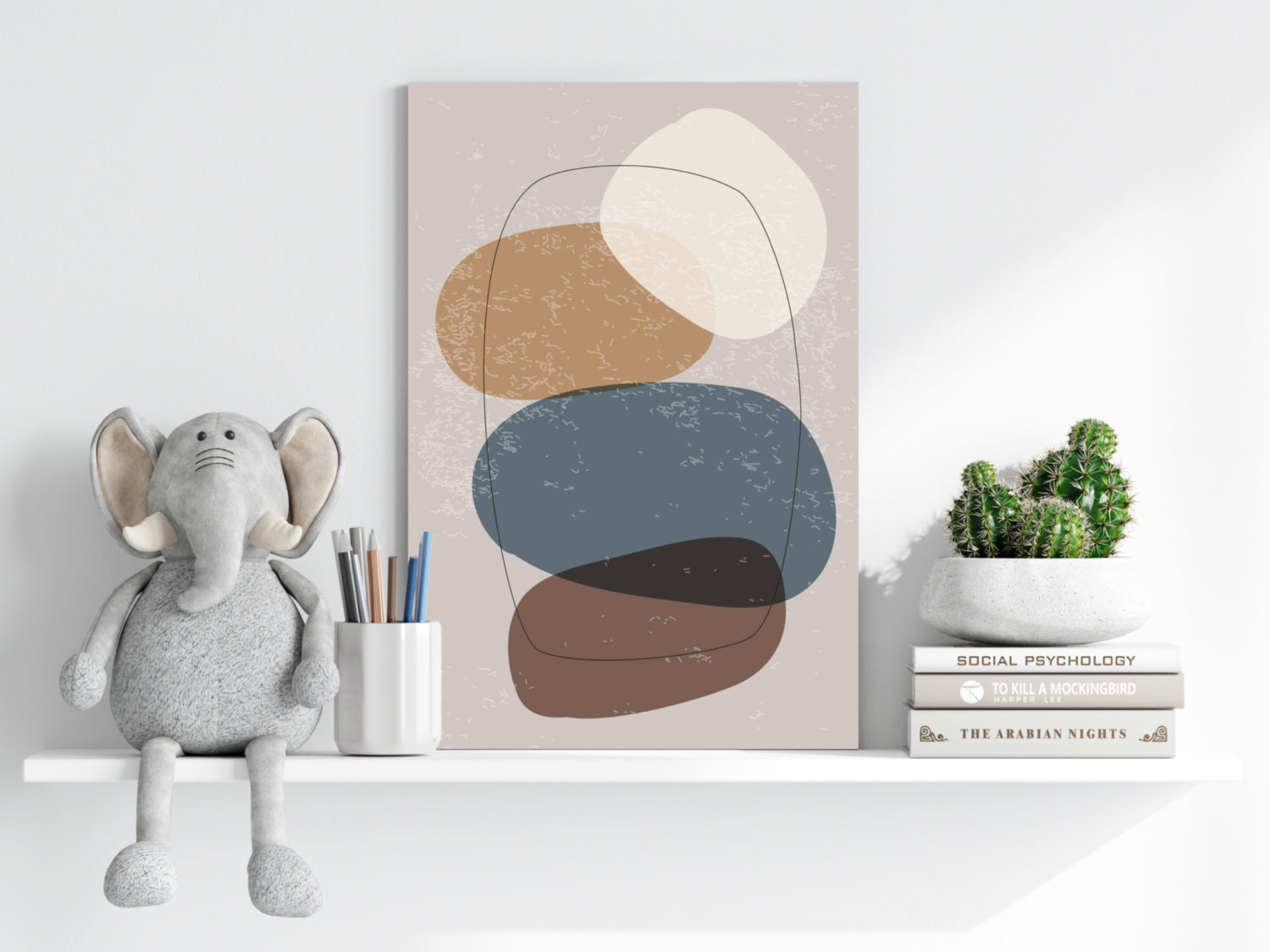 Line Art Modern Shape V5 Aluminum Print