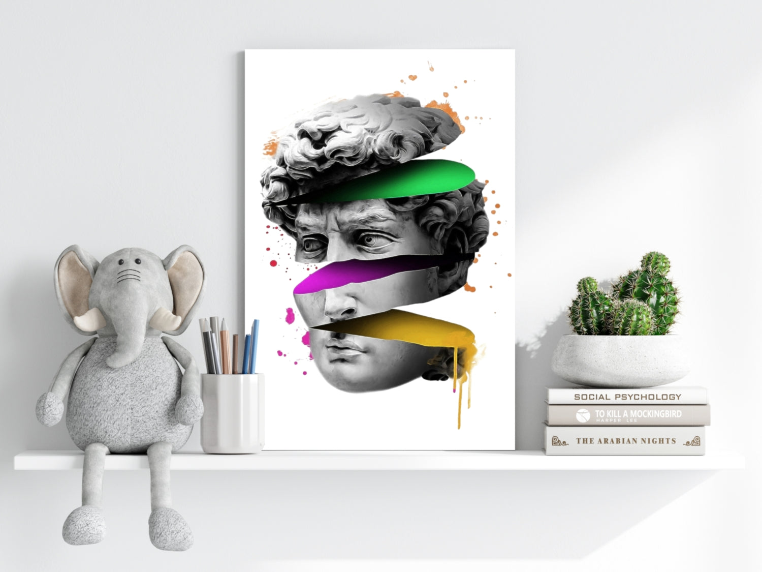 Statue Head Contemporary Aluminum Print