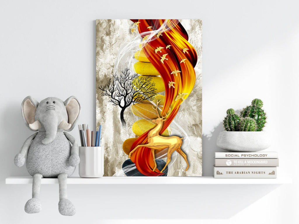 Abstract Deer Aluminum Print