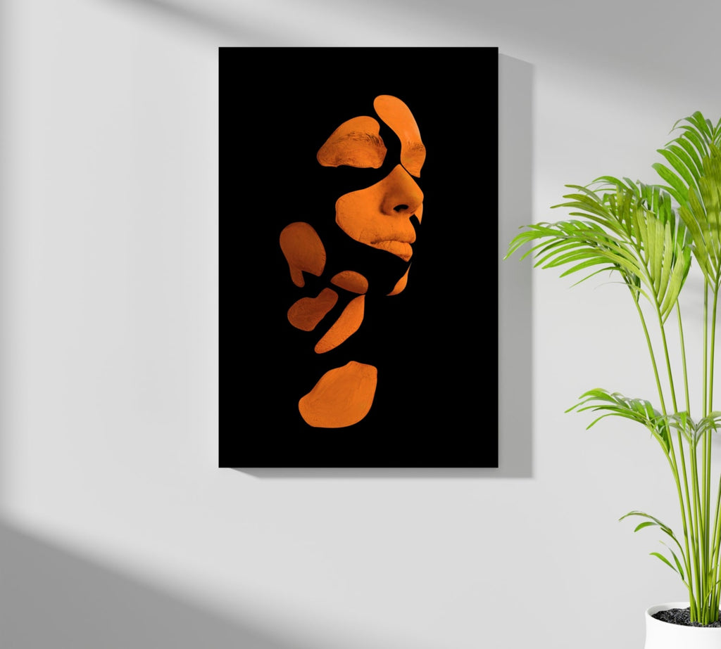 Woman in Style Orange Aluminum Print