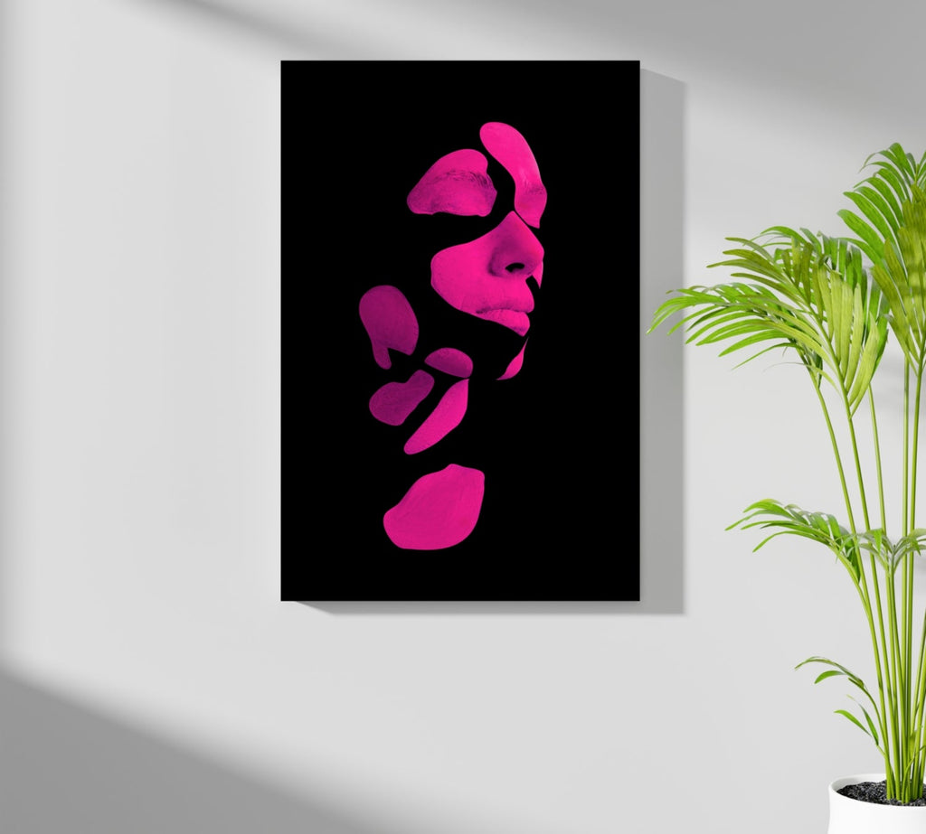 Woman in Style Fuschia Aluminum Print