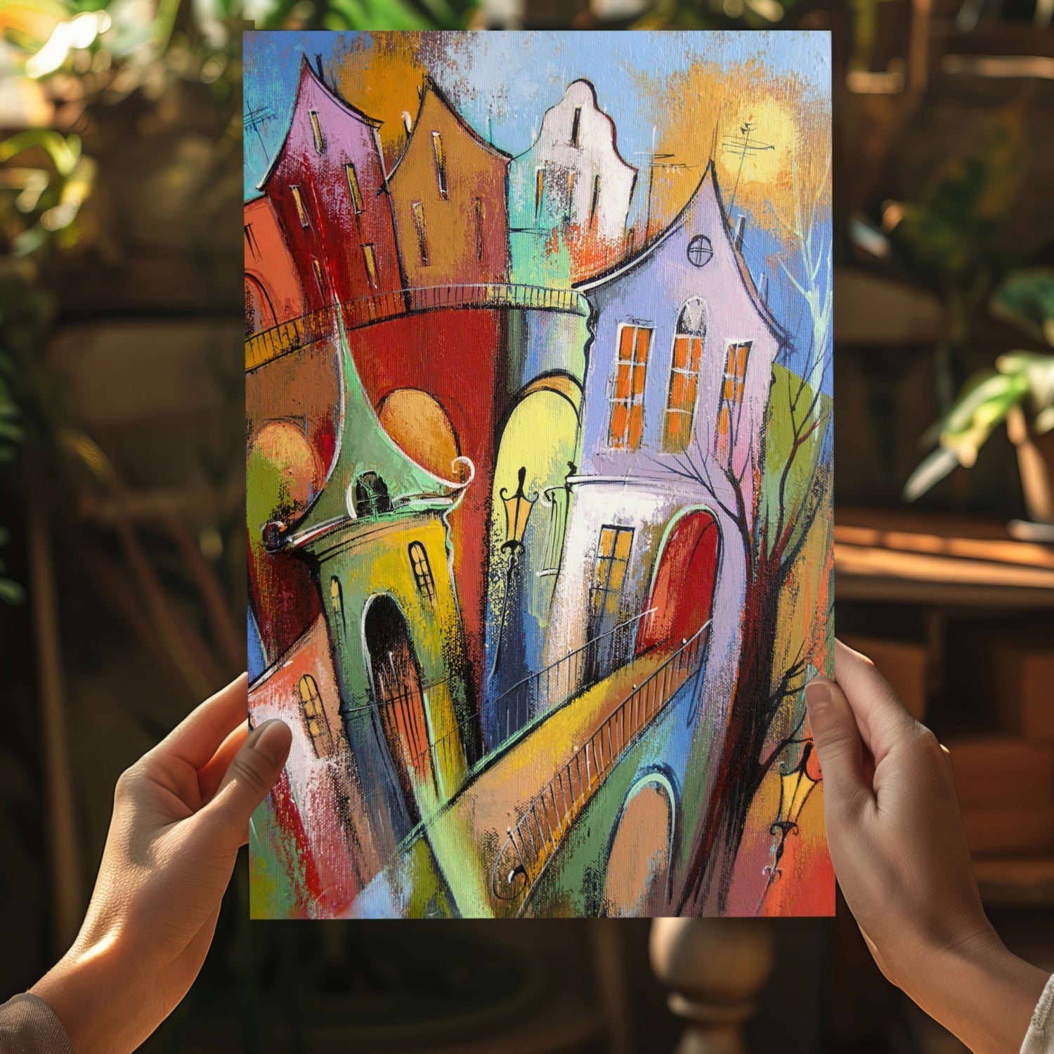 Cute City Aluminum Print