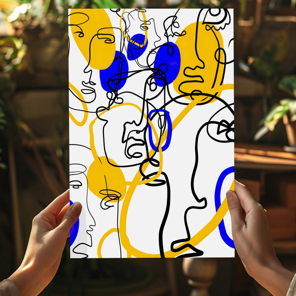 Abstract Line Art Aluminum Print