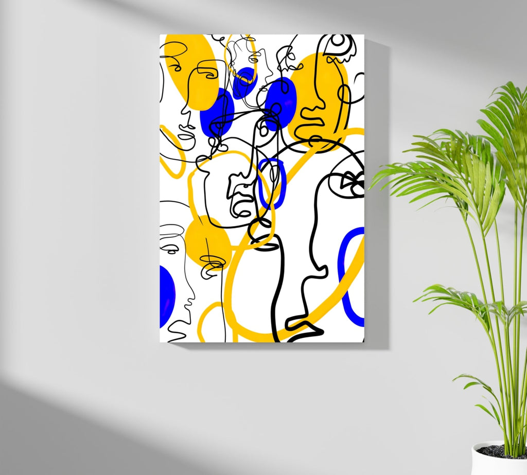 Abstract Line Art Aluminum Print