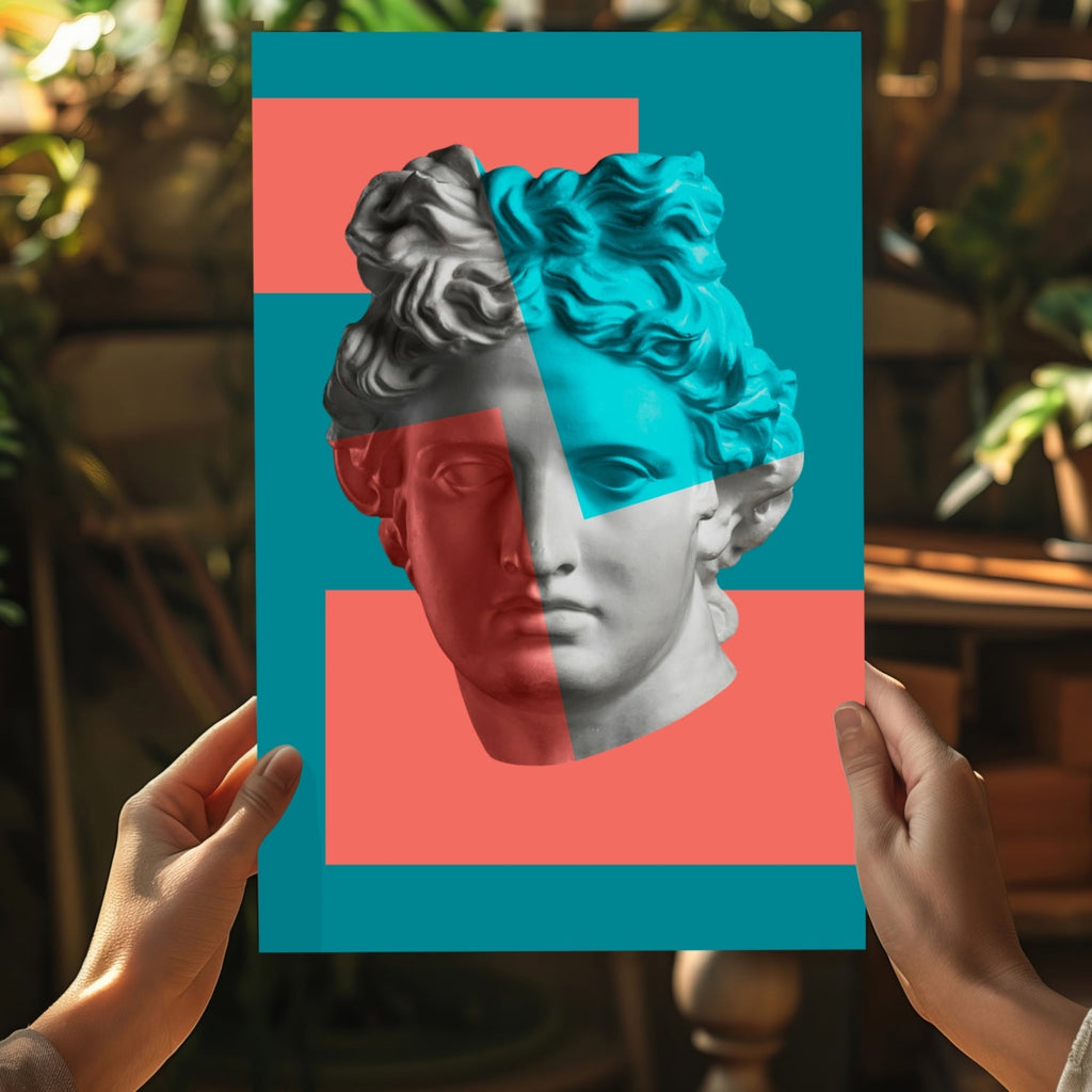 Statue Head Contemporary Aluminum Print