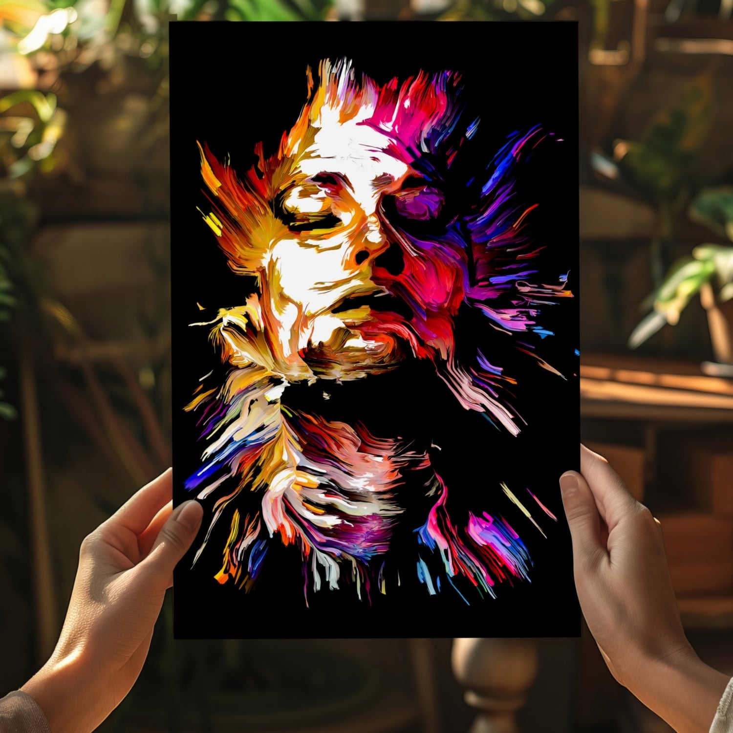Colorful Portrait V3 Aluminum Print