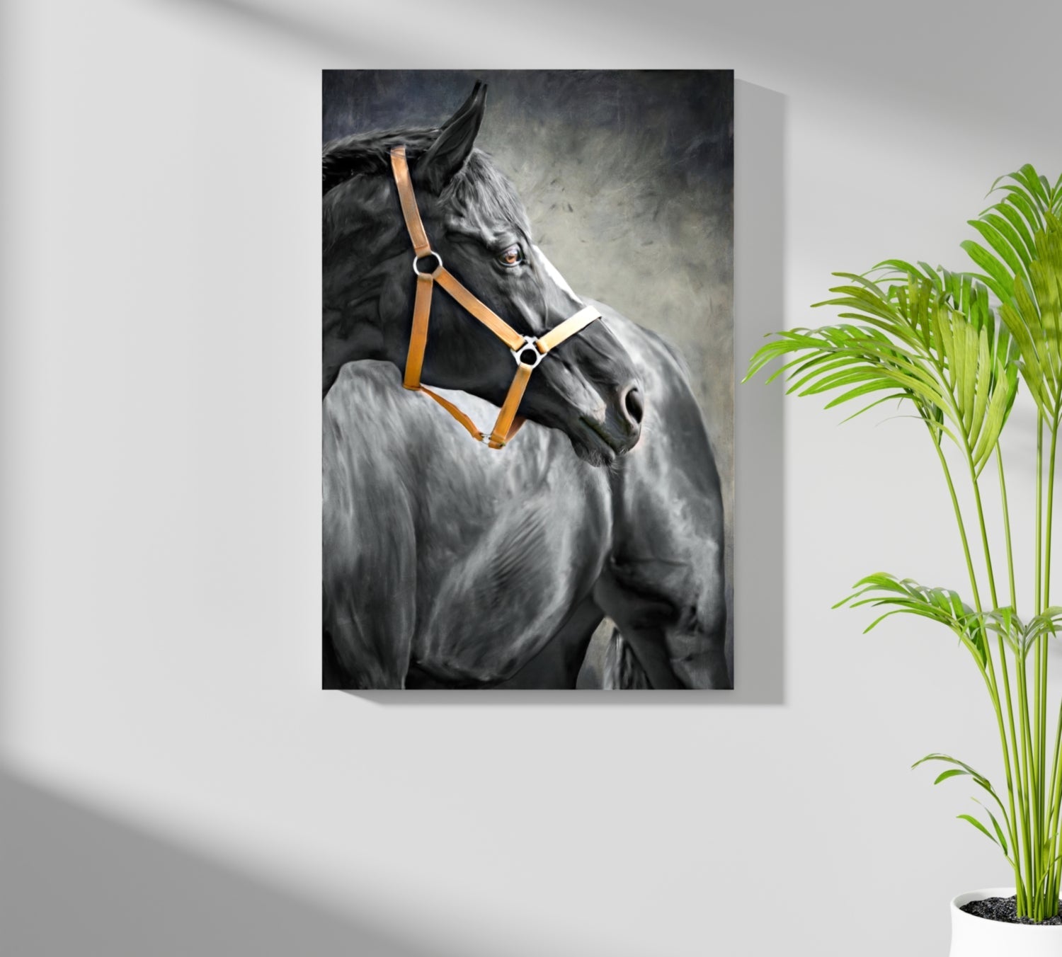Black Horse Aluminum Print