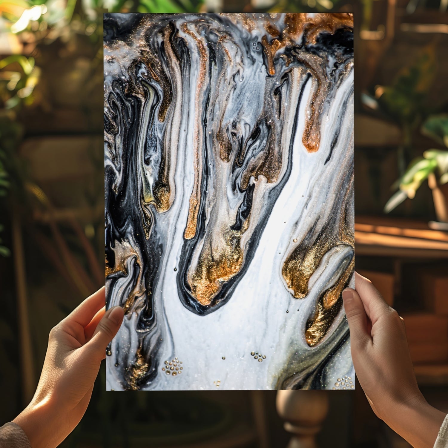 Abstract Marble Pattern V20 Aluminum Print