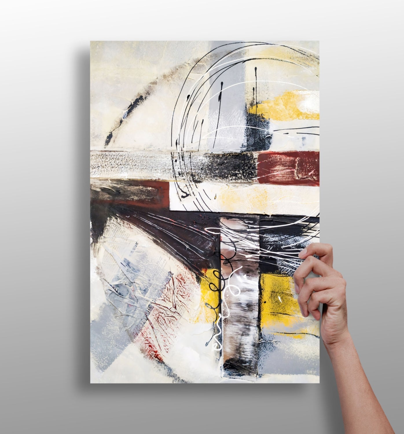 Modern Art Lines V1 Aluminum Print