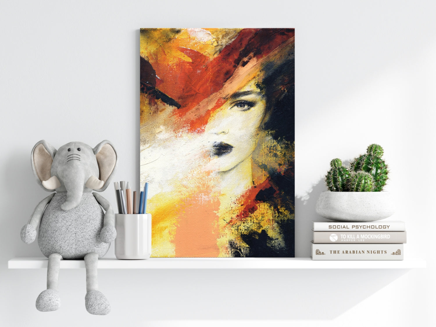 Abstract Woman Aluminum Print